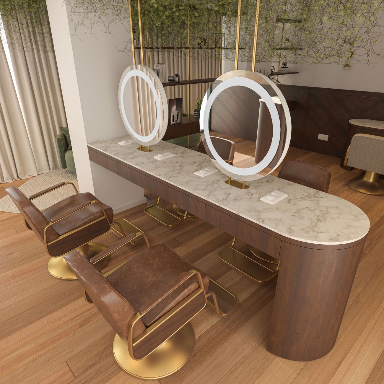 Inside the salon